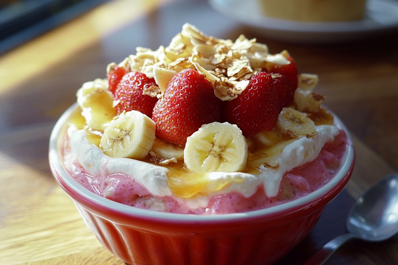 Strawberry Cheesecake Banana Pudding