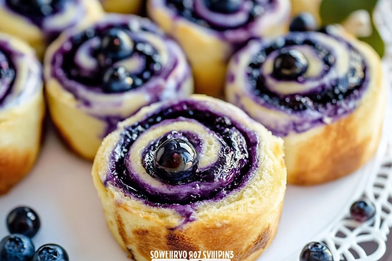 Blueberry Cheesecake Swirl Rolls