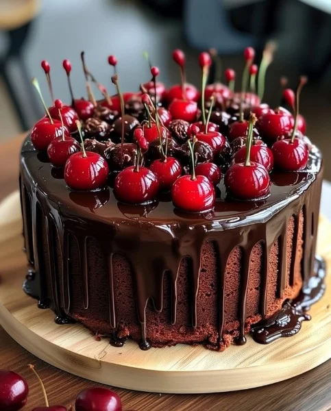 Cherry Chocolate Dream Cake