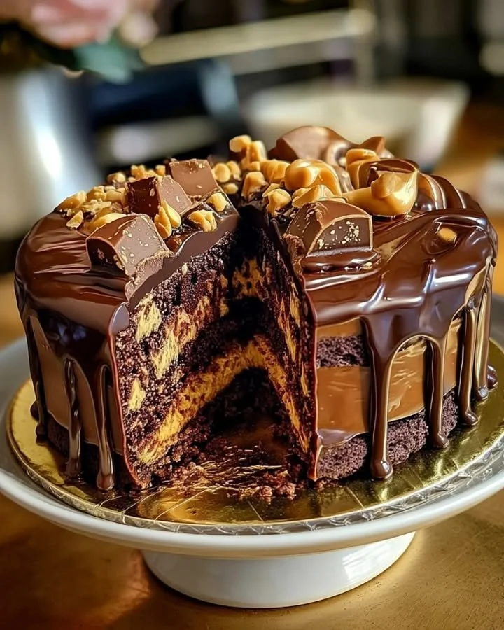 Decadent Chocolate Peanut Butter Layer Cake