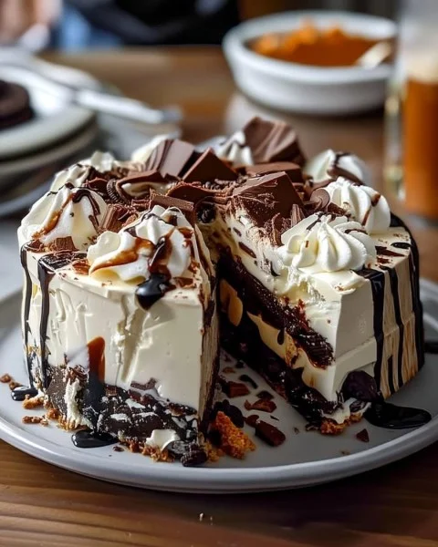 Easy No-Bake Chocolate & Cream Layered Dessert