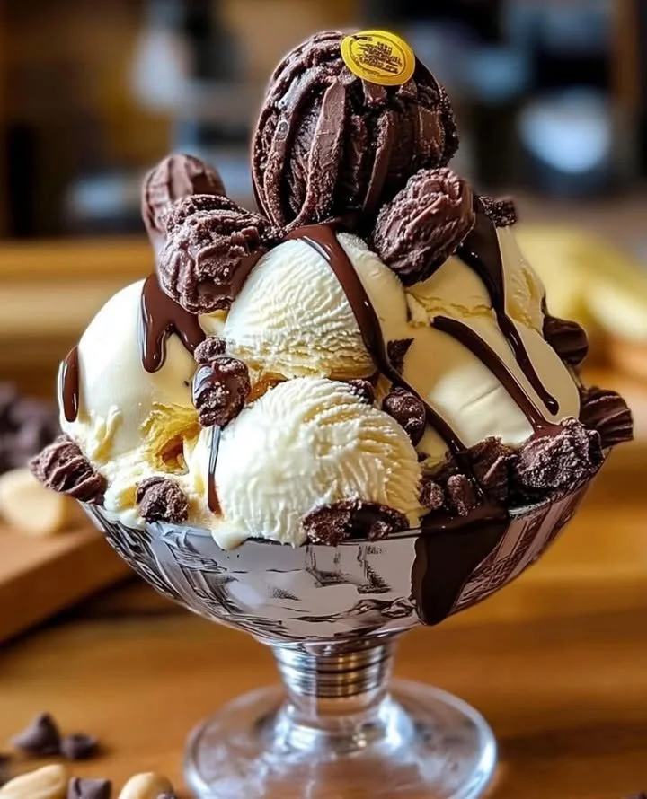 Homemade Moose Tracks Ice Cream