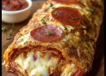 Tremendous Cheesy Pepperoni Stromboli