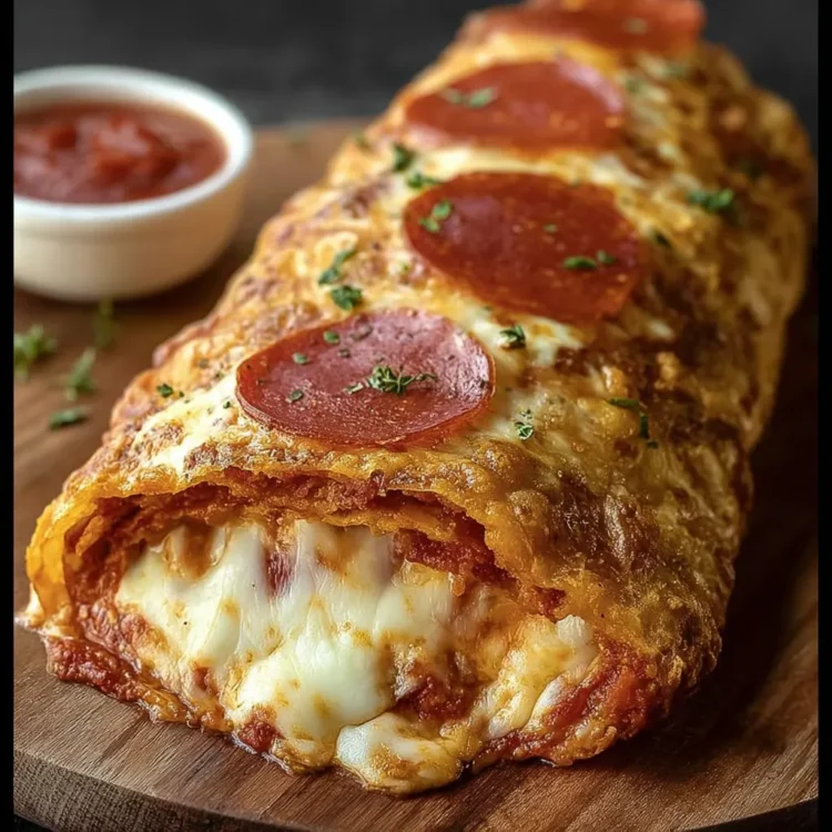 Tremendous Cheesy Pepperoni Stromboli Tremendous Cheesy Pepperoni Stromboli