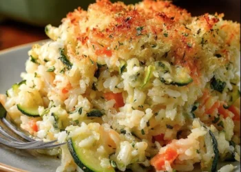 Zucchini Rice Stuffing Casserole