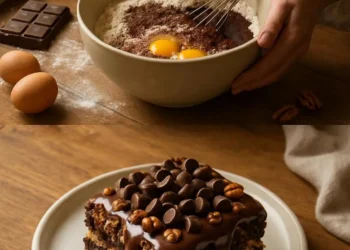 German Chocolate Poke Cake