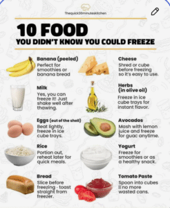 10 Surprising Foods You Didn’t Know You Could Freeze 